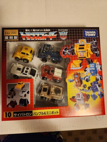 Transformers Encore 10 MINIBOTS Takara new BUMBLEBEE PIPES OUTBACK SWERVE TAILG - Afbeelding 1 van 6