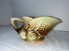 Vintage 1940's McCoy Pottery Pinecone Green & Brown Handled Creamer