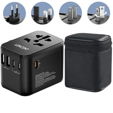 LENCENT Travel Adapter Universal Converter 30W Fast USB Wall Charger Power Plug
