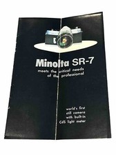 Minolta SR-7 Vintage Advertisement Booklet Printed In Japan Vintage
