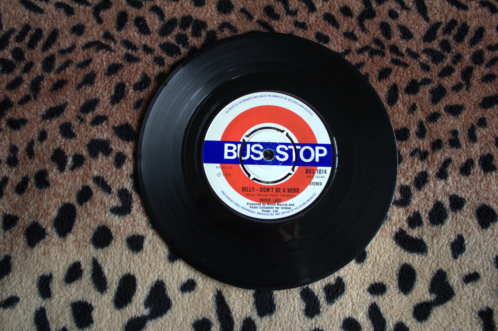 Paper Lace Billy Don't be a Hero (Bus Stop, 1974) 7" Vinyl Single