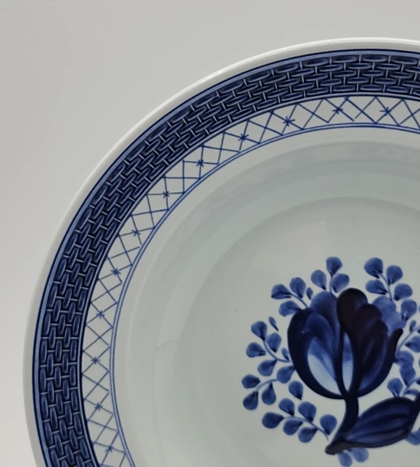 Суповая чаша Royal Copenhagen Tranquebar синяя большая в оправе 8 7/8 дюйма Дания ЧИТАЙТЕ СИНИЙ - Изображение 4 из 4