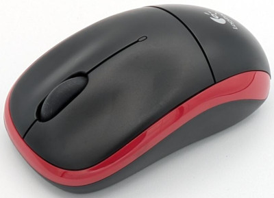 Logitech M215 Wireless Optical Mouse Red Black -NO USB UNIFYING RECEIVER DONGLE