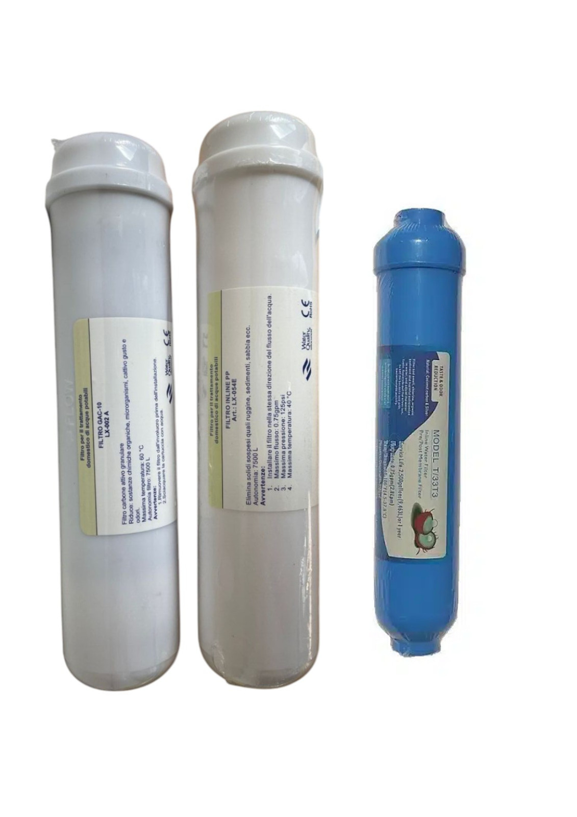 Set 3 Filtri Acqua Osmosi Inversa 10 e 12 Pollici | Protezione Famiglia
