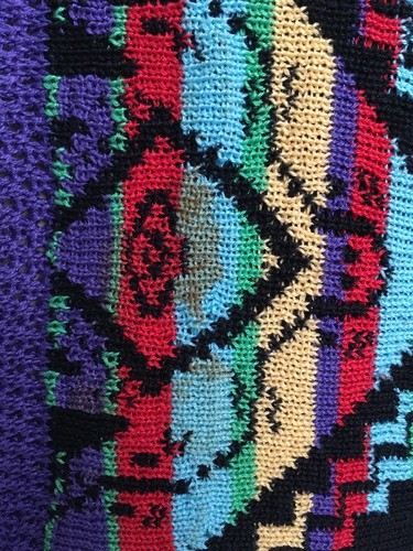 Vintage COOGI 3D MERCERISED COTTON SWEATER Multi Color Small Hip Hop - Picture 10 of 12