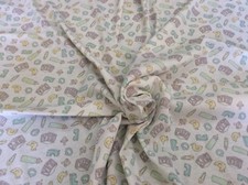 LIGHTWEIGHT COTTON BABY BLANKET W/ BOTTLES BLOCKS- 30 X 29