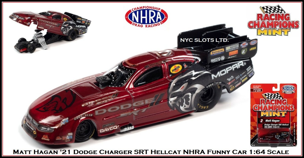 Racing Champions 1:64 Diecast Car Matt Hagan '21 Charger Hellcat
