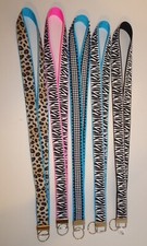 Nylon Neck LANYARD ID Keychain CHOOSE Zebra Cheetah or Black/White FREE SHIPPING