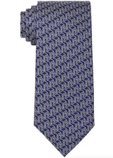 Tommy Hilfiger Men's Tie Silk Flamingo - One Size - Navy - MSRP 69.50