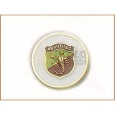 TARGHETTA BORCHIA PULSANTE VOLANTE FIAT 600  PER ABARTH