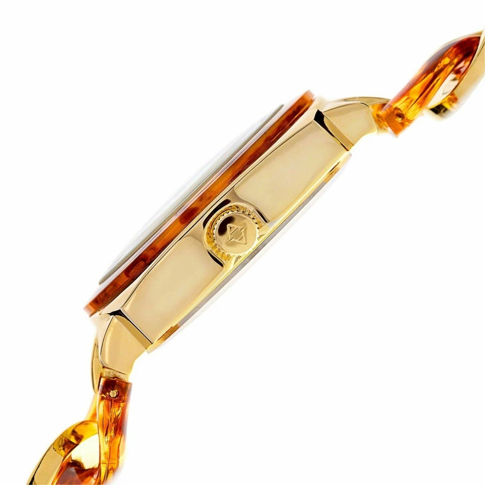 NUEVO Reloj Akribos AK641YG para mujer multifunción dorado/marrón cadena torcida Foto 3 de 4