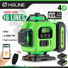 Niveau Laser Vert 360° 4D 16 Lignes Autonivelant de Niveaux 2piles pour Chantier