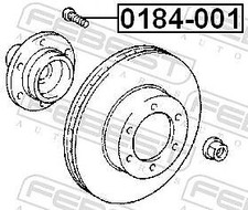 Febest 0184-001 Radbolzen für LEXUS TOYOTA