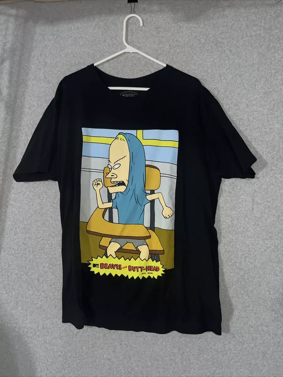 Vintage Beavis and Butthead T-Shirt Black Size Xl
