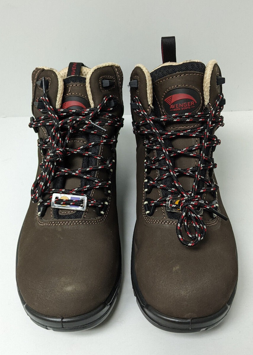 Avenger Mens Breaker Comp Toe Boot Waterproof 10.5 M Avenger Mens Black Leather Comp Toe 7282 Breaker 6in Work  main image 3