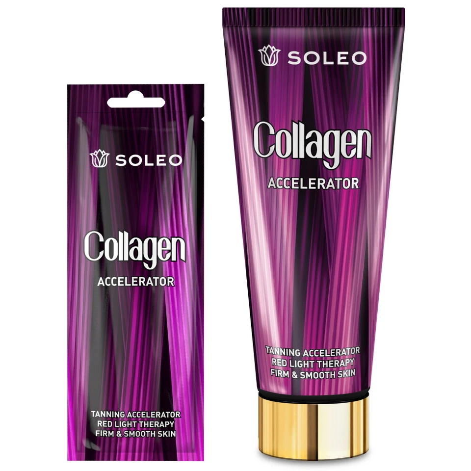 Soleo Hybrid Collagen Accelerator Red Light Therapy sunbed tanning lotion cream