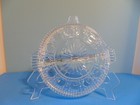 Vintage Indiana Clear Glass Button and Cane Windsor Round  Divided Relish Dish — photo 3