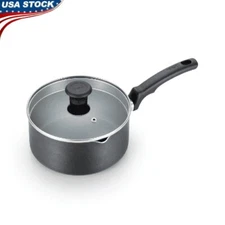 Nonstick Titanium Saucepan 3Qt Ergonomic Handle Dishwasher Safe Durable Cookware