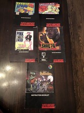 Lot of 5 SNES Game Manuals Super Nintendo Booklets only Dr. Franken, Shaq, etc.