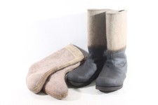 alte DDR Schaftstiefel Stiefel Vintage Filzstiefel Mit Einziehlingen Schuhe
