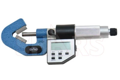Shars .2 - .8" Electronic 3 Flutes Measured V-Anvil Micrometer New P]