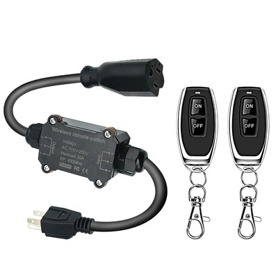 AC110V Waterproof Remote Control Power Switch with 328ft Long Range,AC110V/12...