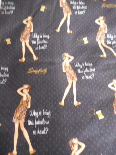 Simplicity Fabric exclusive for Joann vintage lady Quilt Craft 2 7/8 yards #2