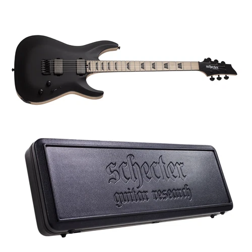 Schecter C-1 SLS Custom Electric Guitar Satin Black + Case NEW C1 C1SLS