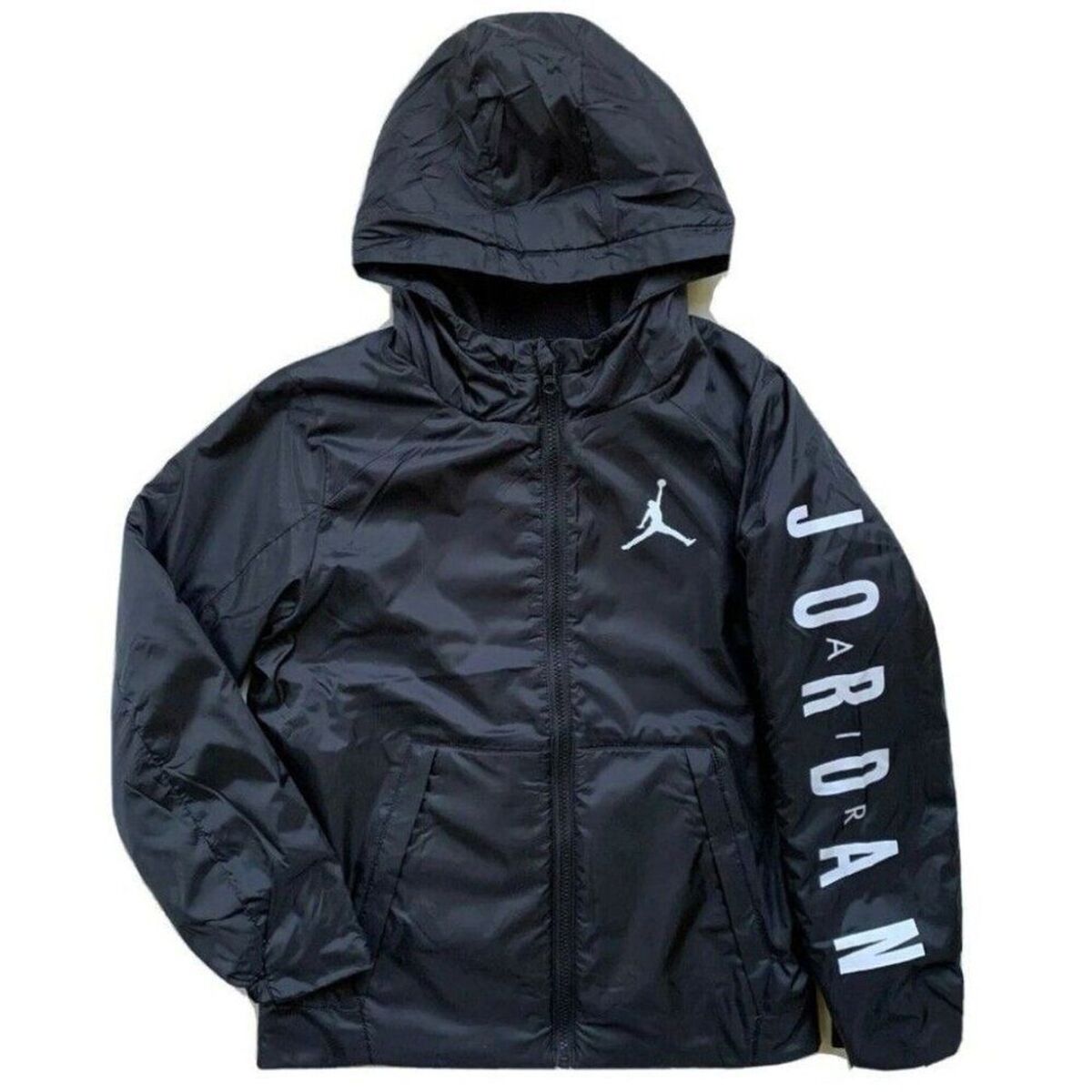 NEW Nike Jordan Air Boy's Hooded Fleece Lined Jacket, Medium NEW Nike Jordan Air Boy's Hooded Fleece Lined Jacket, Medium