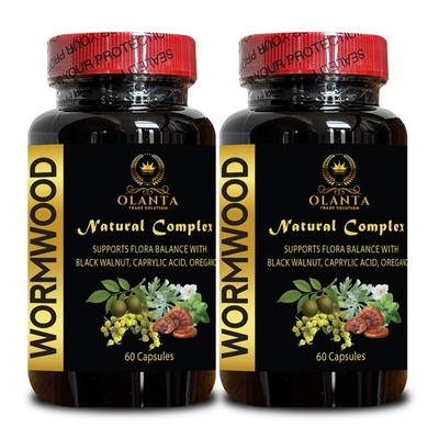 Wormwood Black Walnut Herbal Complex with Protease & Cellulase  Digestive Enzyme