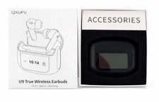 QXUFV U9 True Wireless Earbuds Black Hi-Fi Sports Running Bluetooth Headphones
