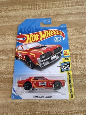 2018 Hot Wheels  68 Mercury Cougar HW Speed Graphics Red