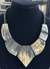 Handcrafted Genuine Buffalo Horn Bib Necklace