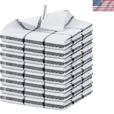 Soft and Absorbent 8-Piece Cotton Dish Cloths - 12x12 Eco-Conscious Kitchen Rags