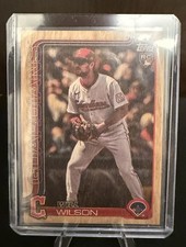 2025 Topps Update Will Wilson RC Wood Parallel #14/25 