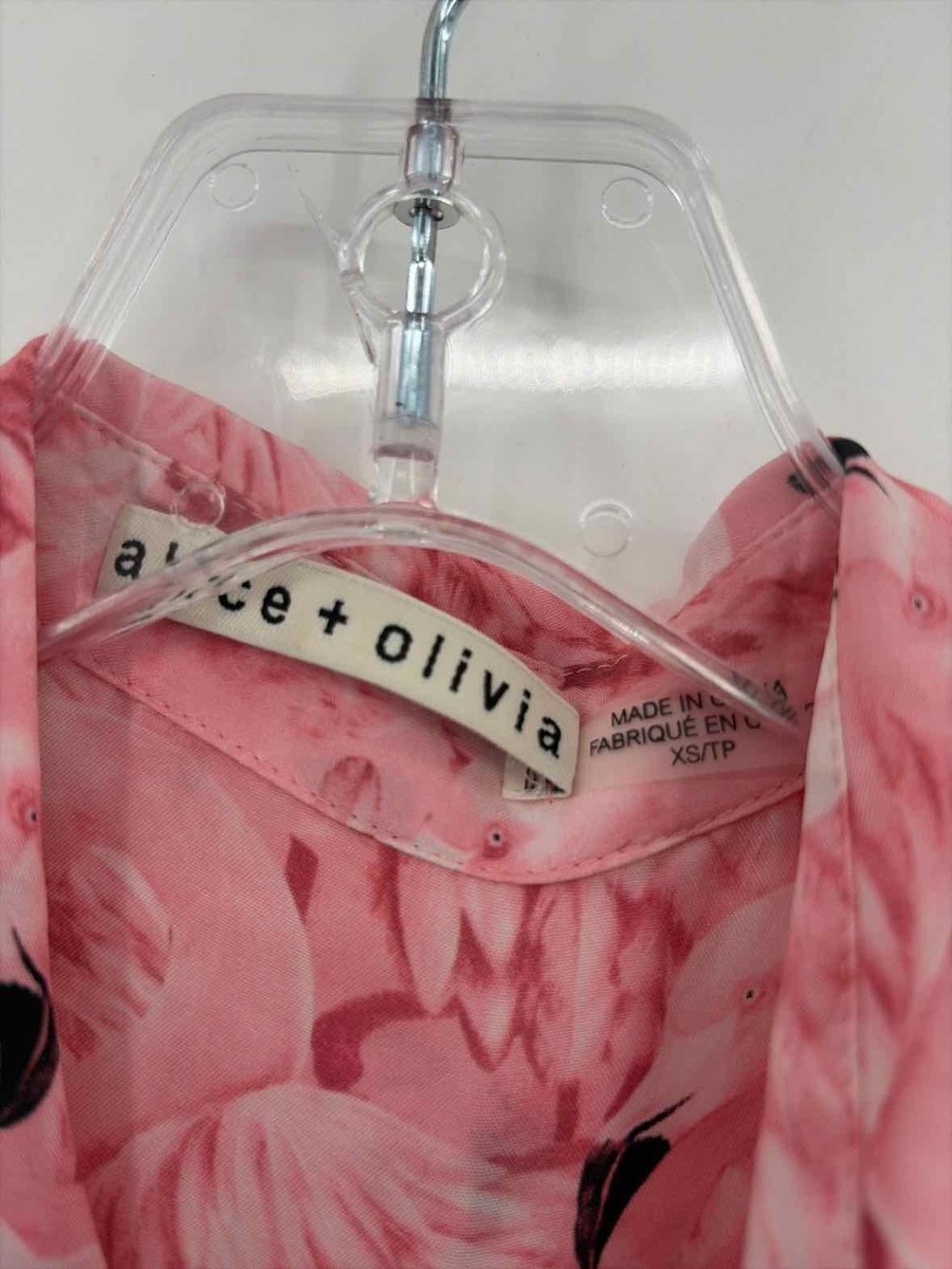 Pre-Owned Alice + Olivia Pink Size XS Printed Short Short Sleeve