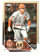 2023 Topps Chrome Update Casey Schmitt Rookie Debut Card #USC134. rookie card picture