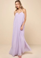 Lulus NWT Perfect Always Lavender Textured Strapless Swing Maxi Dress. Medium.