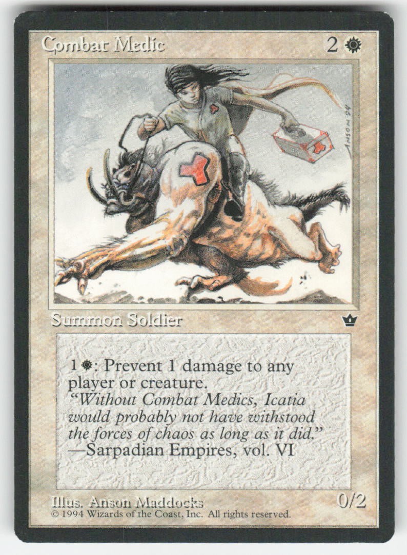 1994 Combat Medic (Maddocks) Fallen Empires MTG