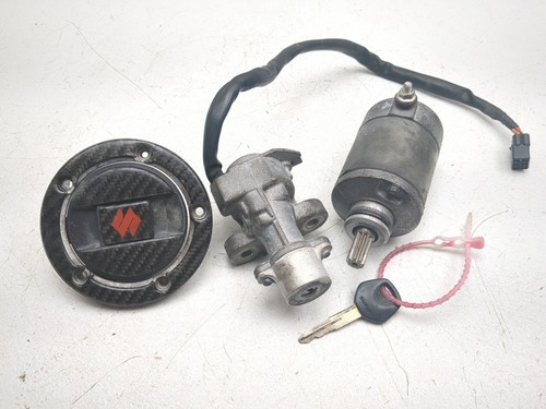 04 05 Suzuki GSXR 600 750 Front Ignition Switch Gas Cap Starter Motor Key Set