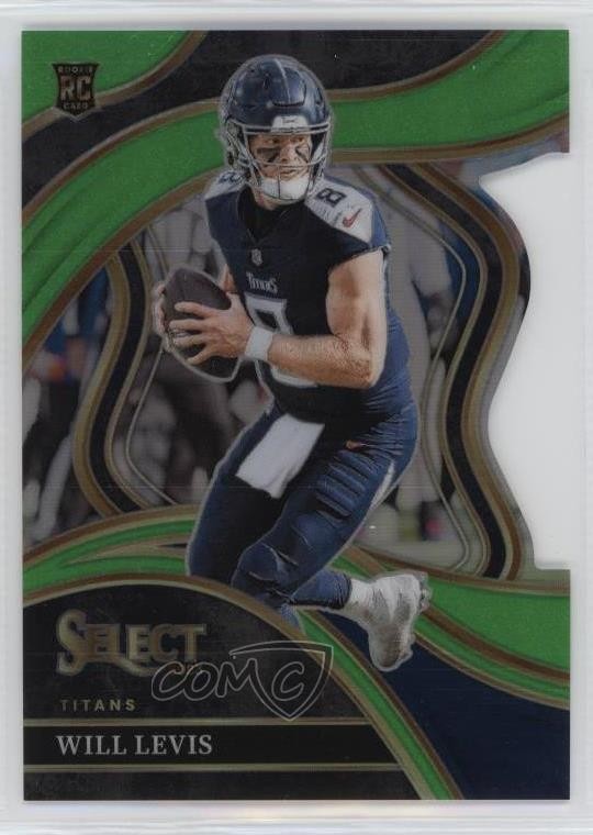 2023 Select Club Level Neon Green Prizm Die-Cut /499 Will Levis Rookie RC 0x3f