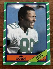 Al Toon 1986 Topps ROOKIE RC card #101 NY New York Jets NFL. rookie card picture