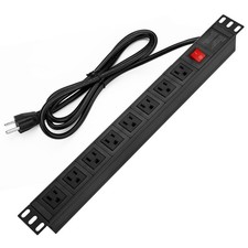Power Strip Surge Protector Rack-Mount PDU, 8 Right Angle Outlets Wide-Spaced...