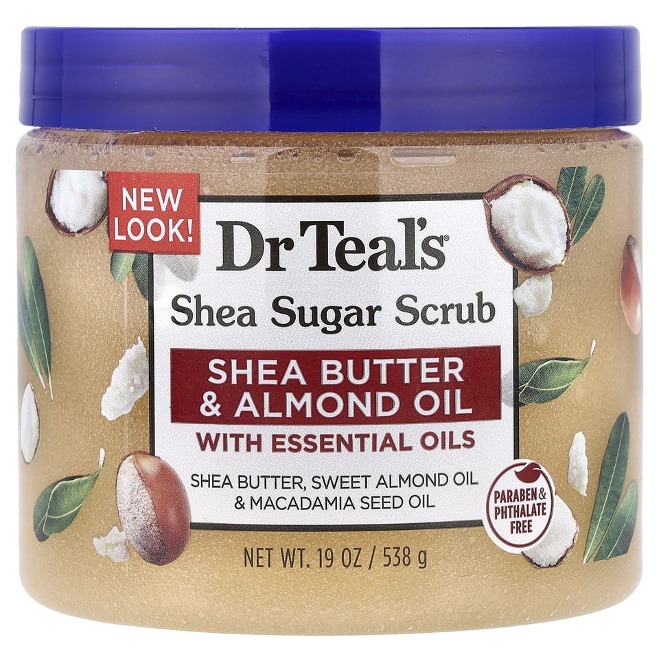 Shea Sugar Scrub, Shea Butter & Almond Oil , 19 oz (538 g)