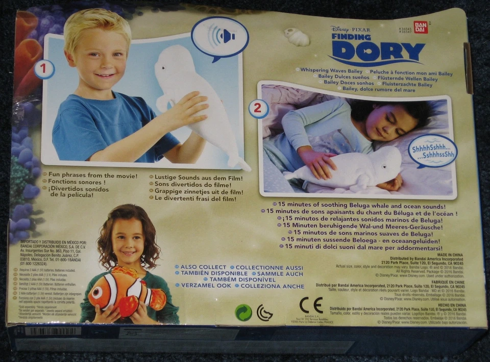 Talking Whispering Waves BAILEY 12 na Disney Pixar Encontrando DORY Novo Frete Grátis! - Imagem 2 de 4