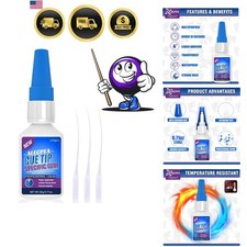 Pool Cue Tip Glue Fast Setting Billiard Repair Strong Bond Easy Use