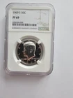SILVER 1969 KENNEDY HALF DOLLAR GRADED PF69 NGC 5OC 40% AG CLAD COIN
