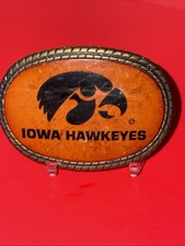 Vtg Iowa Hawkeyes University Of Iowa Belt Buckle