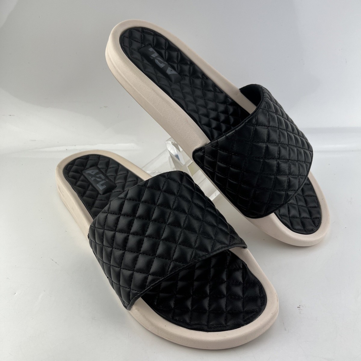 APL Black Quilted Slides Amazon.com | Athletic Propulsion Labs (APL) Lusso Slide  main image 3