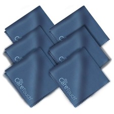 Care Touch Microfiber Cleaning Cloths, 6 Pack - Cleans Glasses, Lenses, Phones,